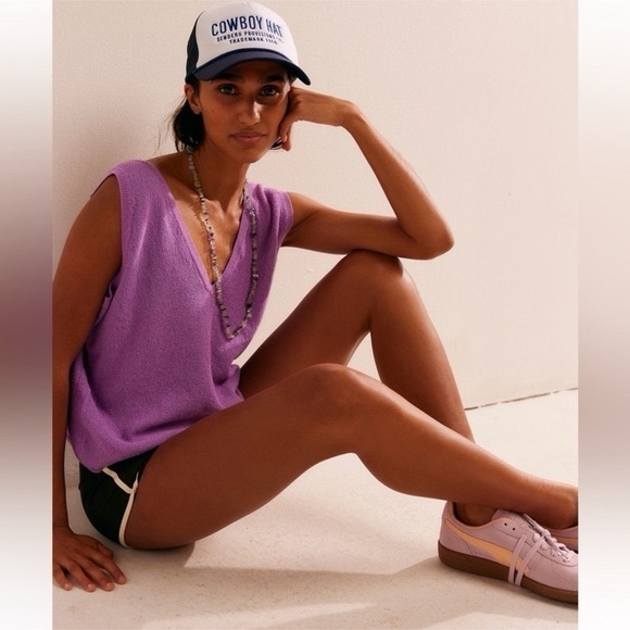 Free People Beach Keiran Knit Tie Shoulder Sweater Tank Size XS - Picture 3 of 8